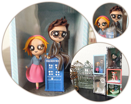 Doctor Who and Rose miniature sculpture