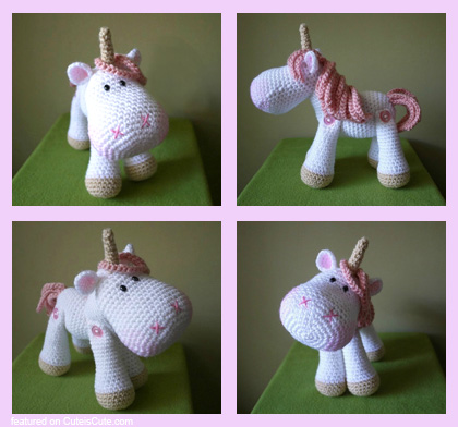 Cute amigurumi unicorn